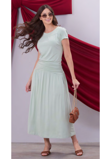 Vestido Clarice Em Malha Verde Hapuk  Primavera/Verão 2026
