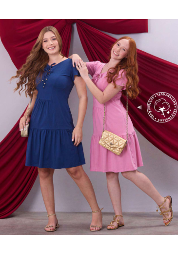 Vestido Manuella Em Malha Rosa Hapuk  Outono/Inverno 2026