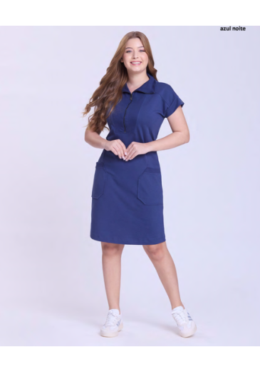 Vestido Carol Em Moletinnho Azul Hapuk Outono/Inverno 2026
