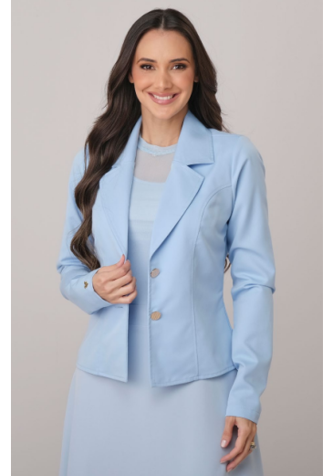 Blazer Iara Em Alfaiataria Azul Tata Martello Outono/Inverno 2026