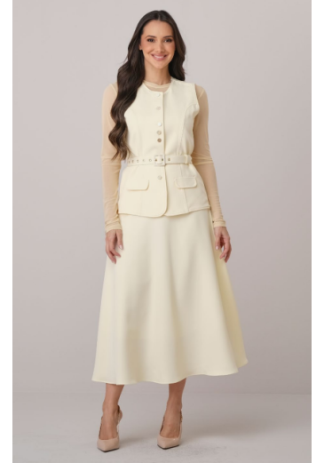 Conjunto Milena Em Alfaiataria Amarelo Tata Martello Outono/Inverno 2026