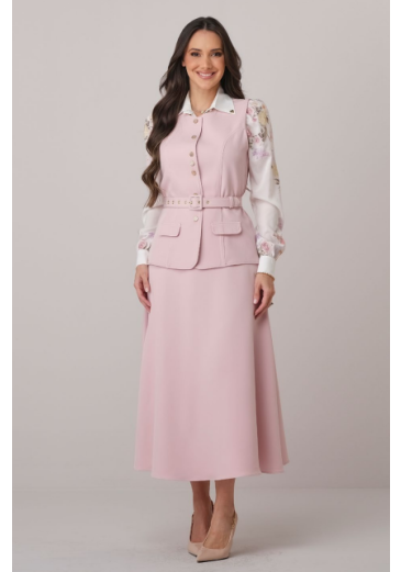 Conjunto Milena Em Alfaiataria Rosa Tata Martello Outono/Inverno 2026