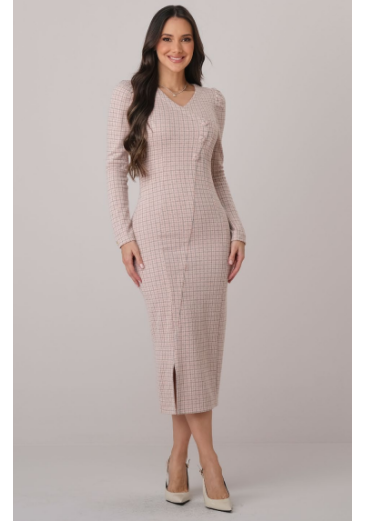 Vestido Angelina Em Malha Bege Tata Martello Outono/Inverno 2026