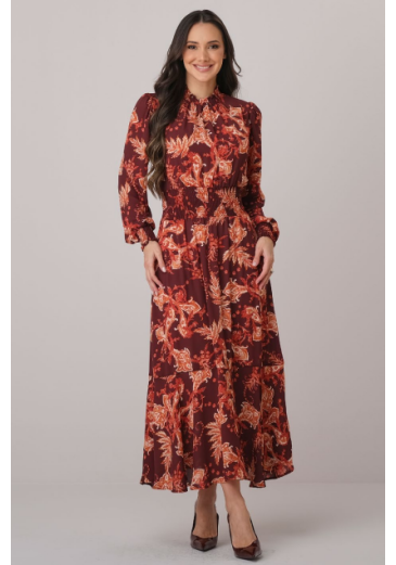 Vestido Miriane Em Crepe Laranja Tata Martello Outono/Inverno 2026