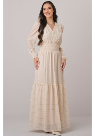 Vestido Catharina Em Crepe Creme Tata Martello Outono/Inverno 2026