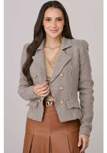 Blazer Donatela Em Alfaiataria Marrom Tata Martello Outono/Inverno 2026