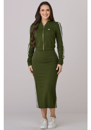 Conjunto Thailize Em Moletinho Verde Tata Martello Outono/Inverno 2026