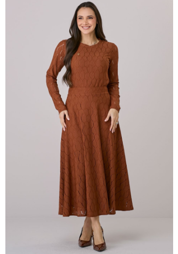 Conjunto Maya Em Malha Marrom Tata Martello Outono/Inverno 2026