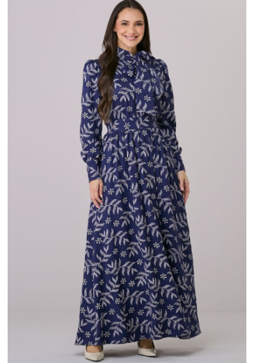 Vestido Amara Em Crepe Azul Tata Martello Outono/Inverno 2026