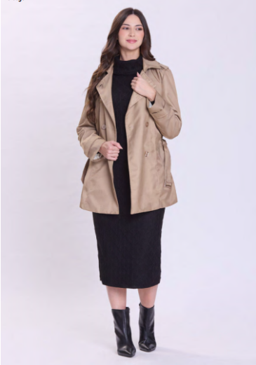 Trench Coat Dalva Em Tecido Plano Cinza Hapuk Outono/Inverno 2026