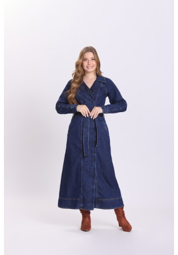 Vestido Cloe Em Jeans Escuro Hapuk Outono/Inverno 2026