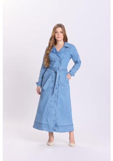 Vestido Cloe Em Jeans Claro Hapuk Outono/Inverno 2026