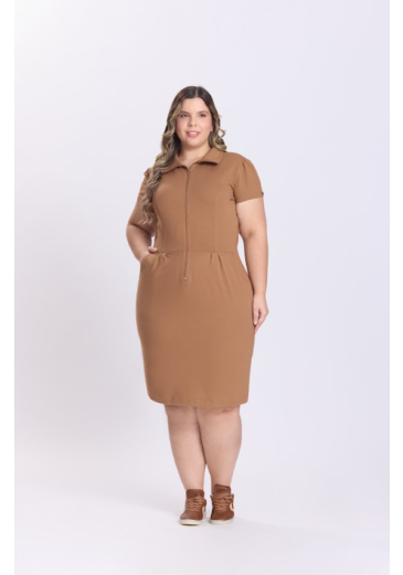 Vestido Sarita Em Moletinho Marrom Hapuk Outono/Inverno 2026