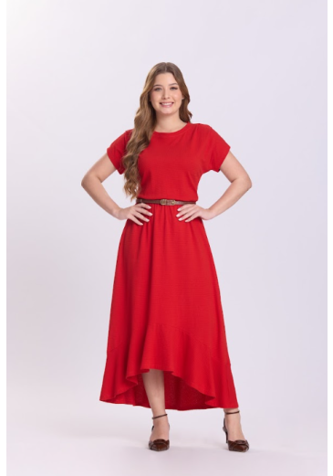 Vestido Hanna Em Malha Vermelho Hapuk Outono/Inverno 2026