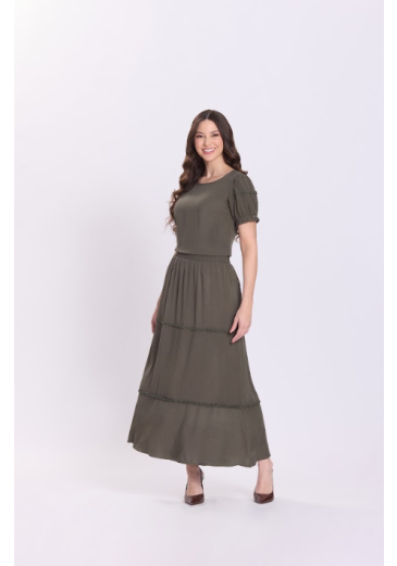Conjunto Jasmine Em Viscose Verde Hapuk Outono/Inverno 2026