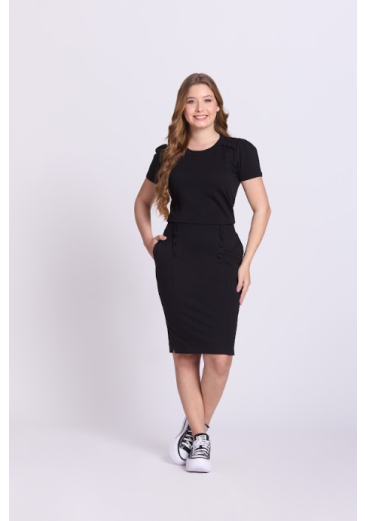 Conjunto Karina Em Moletinho Preto Hapuk Outono/Inverno 2026