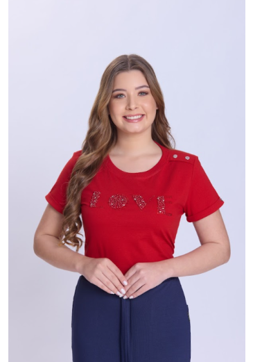 Blusa Nicole Em Malha Vermelha Hapuk Primavera/Verão 2027