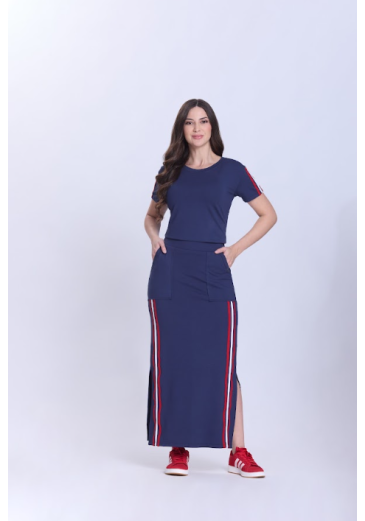 Conjunto Lyra Em Moletinho Azul Marinho Hapuk Primavera/Verão 2027