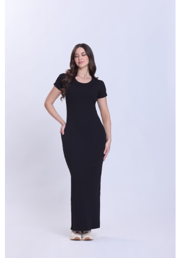 Vestido Maria Rita Em Malha Preto Hapuk Primavera/Verão 2027