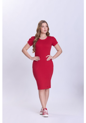 Vestido Laysla Em Malha Vermelho Hapuk Primavera/Verão 2027