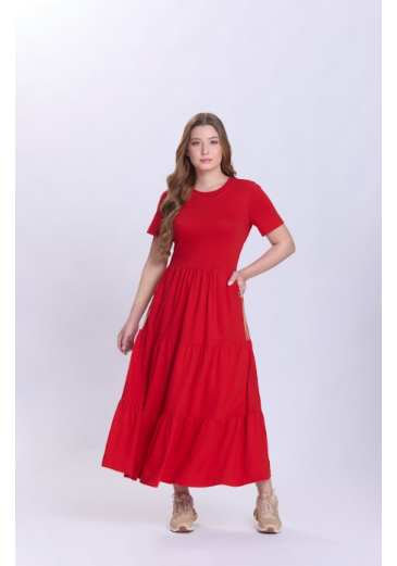 Vestido Serena Em Malha Vermelha Hapuk Primavera/Verão 2027