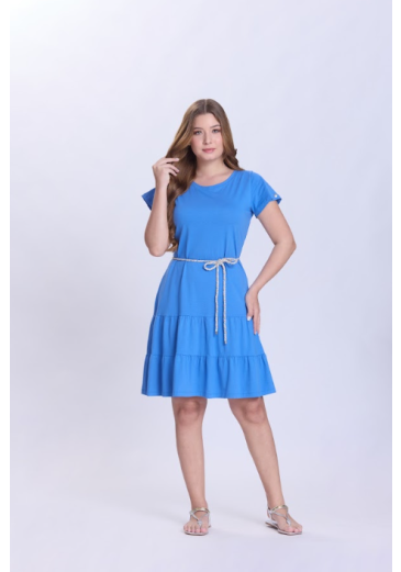 Vestido Mariele Em Malha Azul Hapuk Primavera/Verão 2027