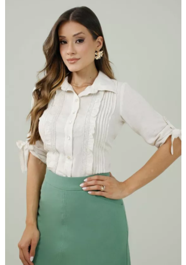 Camisa Bianca Viscose Natural Nitido Primavera/Verão 2027