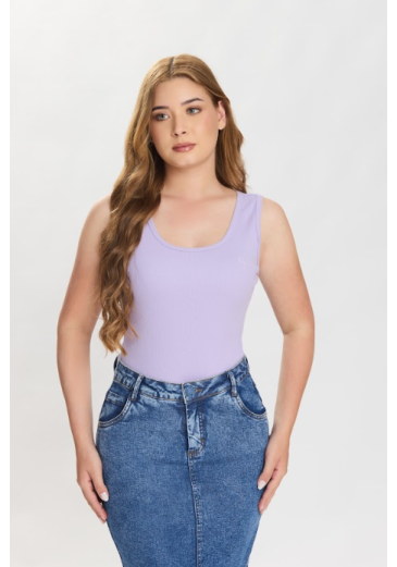 Blusa Mika Malha Canelada Lilas Hapuk Primavera/Verão 2027