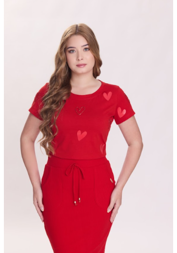 Blusa Cecilia Em Malha Vermelha Hapuk Primavera/Verão 2027