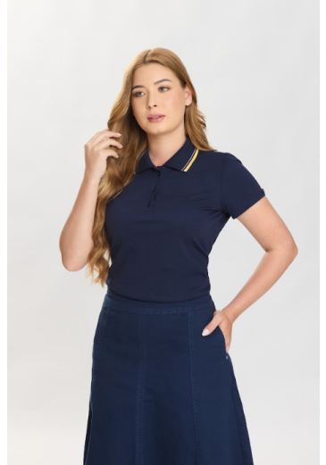 Blusa Sabrina Polo Em Malha Azul Noite Hapuk Primavera/Verão 2027