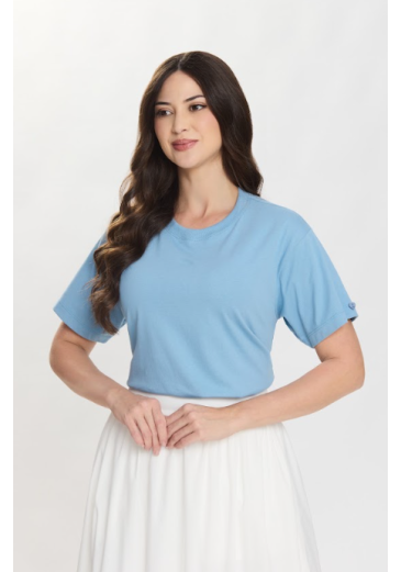 Blusa Taciara Em Malha Azul Hapuk Primavera/Verão 2027