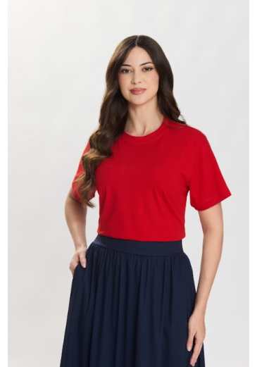 Blusa Taciara Em Malha Vermelha Hapuk Primavera/Verão 2027