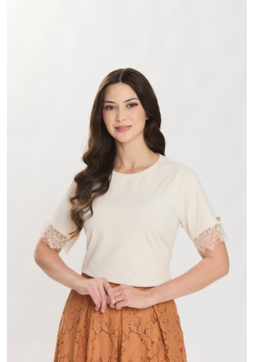 Blusa Roberta Em Malha Algodão Bege Hapuk Primavera/Verão 2027