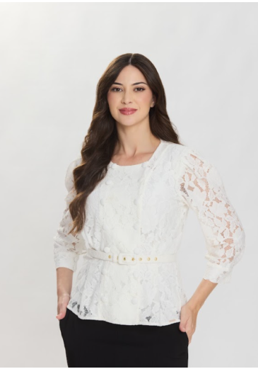 Blusa Valentina Em Renda Branca Hapuk Primavera/Verão 2027