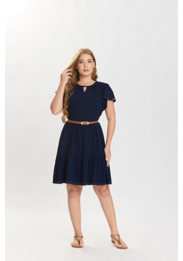 Vestido Heliandra Em Malha Jeans Azul Escuro Hapuk Primavera/Verão 2027