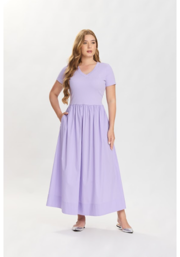 Vestido Carla Em Malha Lilas Hapuk Primavera/Verão 2027