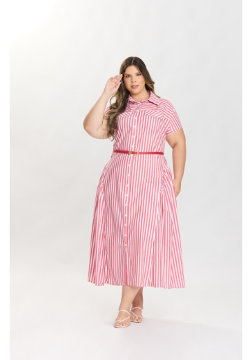 Vestido Emilli Em Tecido Plano Vermelha Hapuk Primavera/Verão 2027