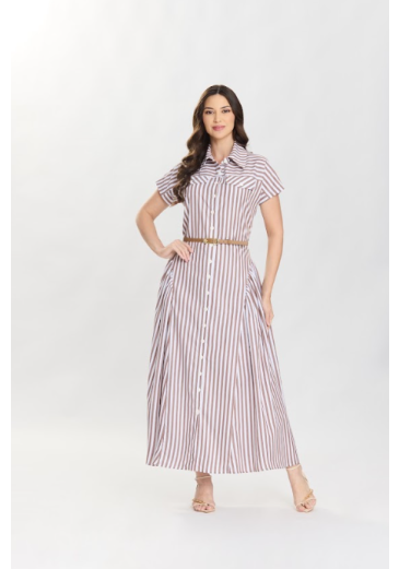 Vestido Emilli Em Tecido Plano Caramelo Hapuk Primavera/Verão 2027