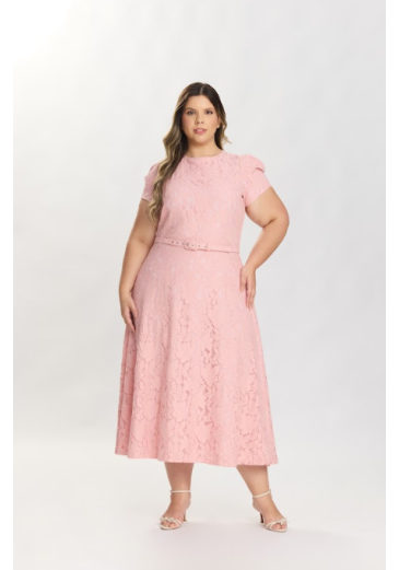 Vestido Taynara Em Renda Hapuk Rosa Primavera/Verão 2027