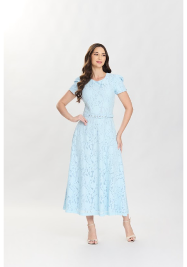 Vestido Taynara Em Renda Hapuk Azul Primavera/Verão 2027