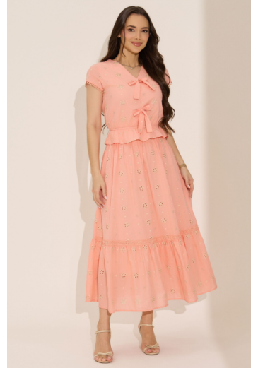 Conjunto Catarina Em Bordado Yucca Salmão Tata Martello Primavera/Verão 2027
