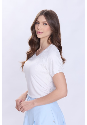 Blusa Nicole Em Malha Off  Hapuk Primavera/Verão 2027