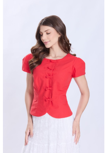 Blusa Akira Em Tecido Plano Vermelha Hapuk Primavera/Verão 2027