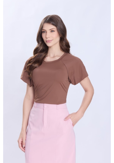 Blusa Flaviana Em Malha Marrom Hapuk Primavera/Verão 2027