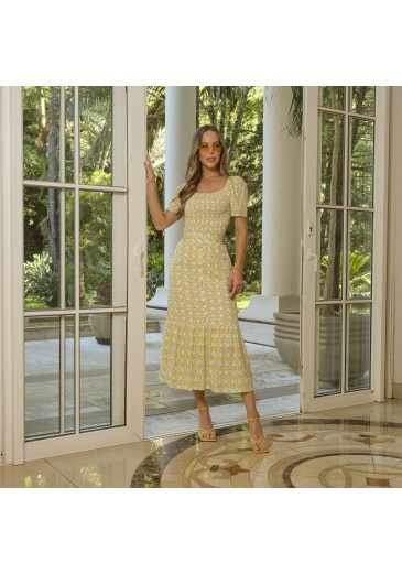 Conjunto Joice Em Viscolinho Amarelo Tata Martello Primavera/Verão 2026