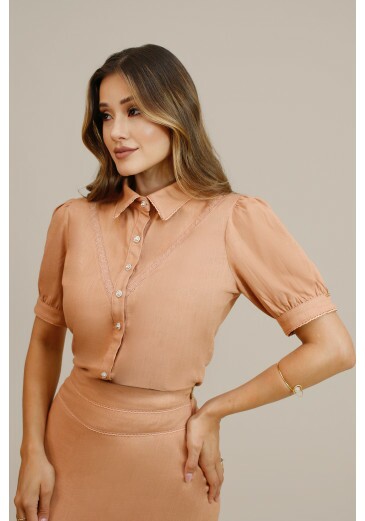 Camisa Azaleia Com Gola Rust Nitido Outono/Inverno 2026