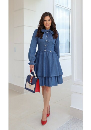 Vestido Nicole Em Jeans Maria Amore Outono/Inverno 2026