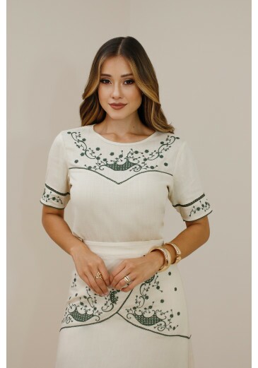 Blusa Ephifania Em Viscose Natural Nitido Outono/Inverno 2026