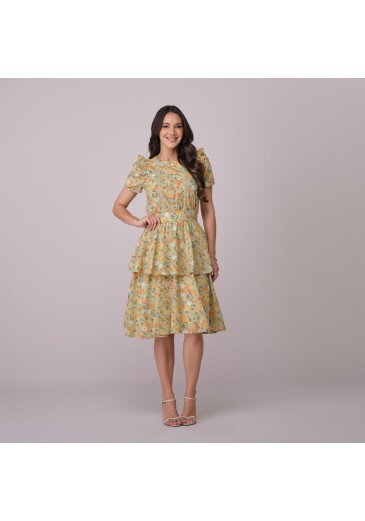 Vestido Veronica Em Algodão Santorini Verde Tata Martello Primavera/Verão 2026