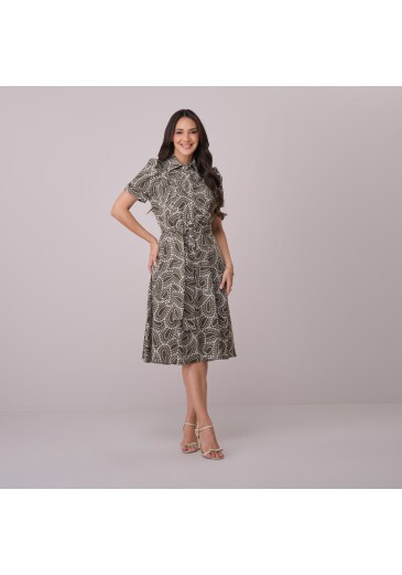 Vestido Eloa Em Crepe Olga Preto Tata Martello Primavera/Verão 2026